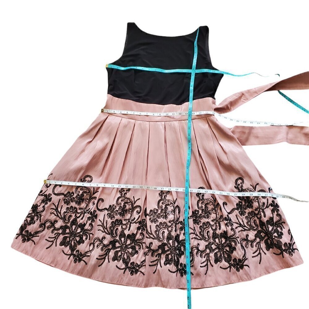 SL FASHIONS EMBELLISHED BELTED DRESS 14 - Picture 11 of 11